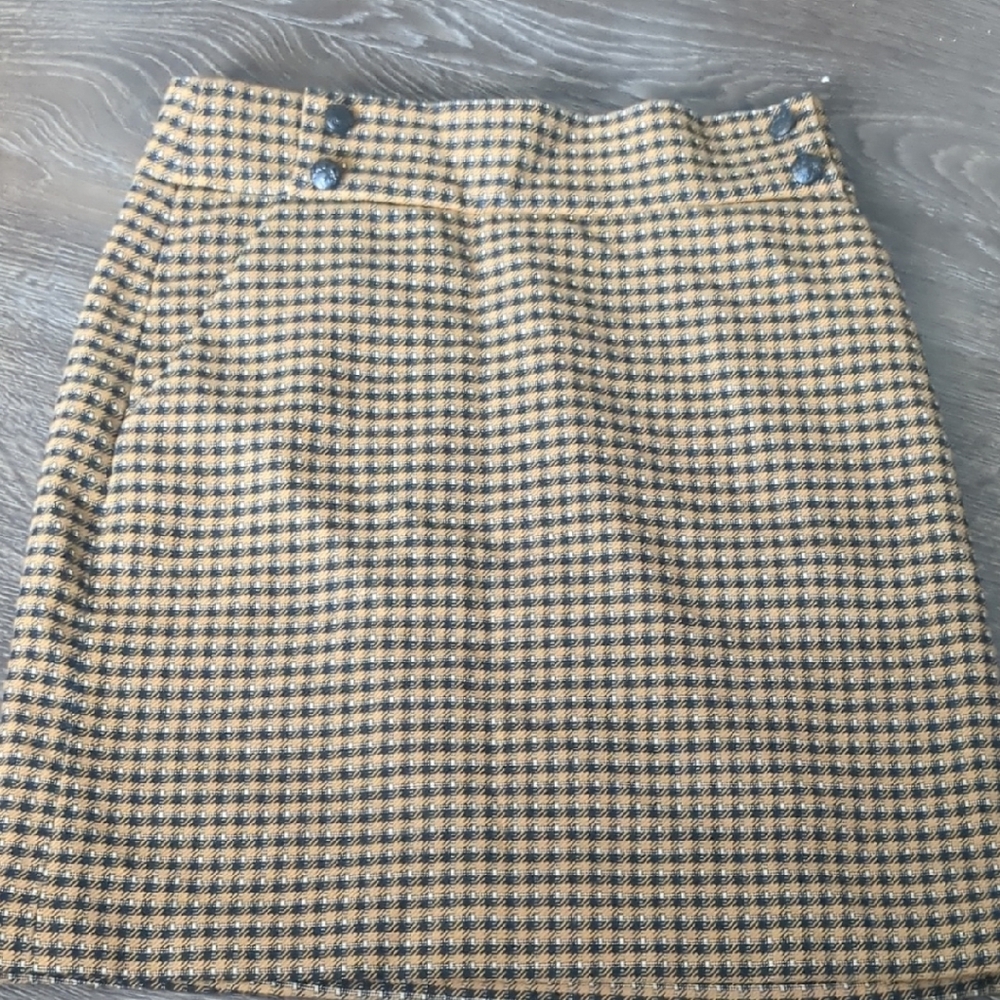 Veronica Beard Black and Cream Mini Pencil Skirt